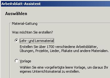 Sibelius Arbeitsblatt-Assitent