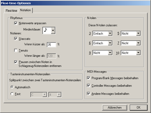 Flexi-time-Optionen