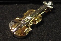Violine / Geige Brosche,  Musikinstrumenten Schmuckstück, Modeschmuck