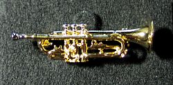 Trompeten Brosche,  Musikinstrumenten Schmuckstück, Modeschmuck