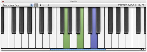 F�r alle, die der Notation eine Klaviatur oder ein Gitarrengriffbrett vorziehen, sind diese wundersch�nen neuen Fenster genau das Richtige. Klicken Sie einfach auf die Tasten oder auf die B�nde, um Noten und Akkorde einzugeben 