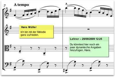 Sibelius 6 Kommentare in der Partitur hinzuf�gen