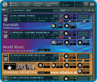 Sibelius 5 verwendet den neuen Kontakt Player 2  mit entscheidend verbesserter Leistung! Er l�dt Sounds ohne Verz�gerung, besitzt Effekte und kann jede Anzahl von Sounds gleichzeitig wiedergeben (begrenzt nur durch die Leistungsf�higkeit Ihres Computers). Auch alle anderen Sibelius Sounds, die Sie bereits besitzen (z.B. Kontakt Gold, GPO Sibelius Edition), arbeiten jetzt besser als je zuvor.