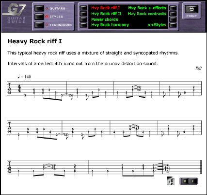 Guitar Guide von Sibelius G7