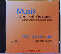 Barockmusik - Multimediale Lernsoftware - erm�glicht das Arbeiten mit der ganzen Klasse, wie auch das selbst�ndige Arbeiten des Einzelnen und ist damit eine den Musikunterricht bereichernde LernSoftware