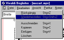 Menue Bearbeiten Menue Screenshot Vivaldistudio Musiksoftware