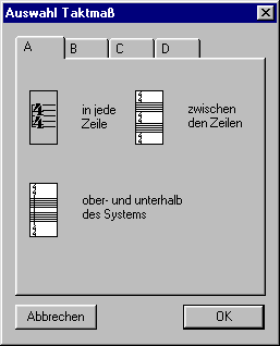Taktart Einstellungen Vivaldistudio Musiksoftware