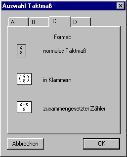 Taktart Einstellungen Vivaldistudio Musiksoftware