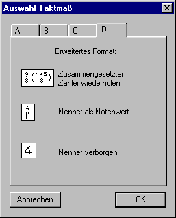 Taktart Einstellungen Vivaldistudio Musiksoftware