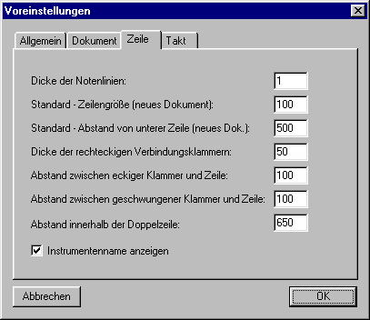 Voreinstellungen  VivaldiStudio Notendruck-Software (Begleiter (PlayAlong - Plus Gold) 