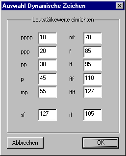 Dynamik einstellen bei Vivaldi Begleiter (PlayAlong), Vivaldi Plus und Vivaldi Gold