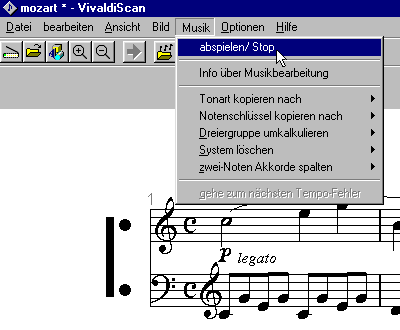 VivaldiScan - spielt digital erkannte Noten auch vor...