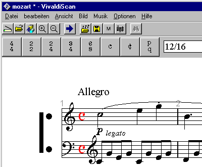 VivaldiScan - eingescannte Noten nachbearbeiten