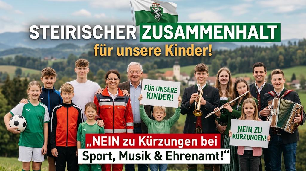 Nein zu Kürzungen bei Sport, Musik und Ehrenamt!