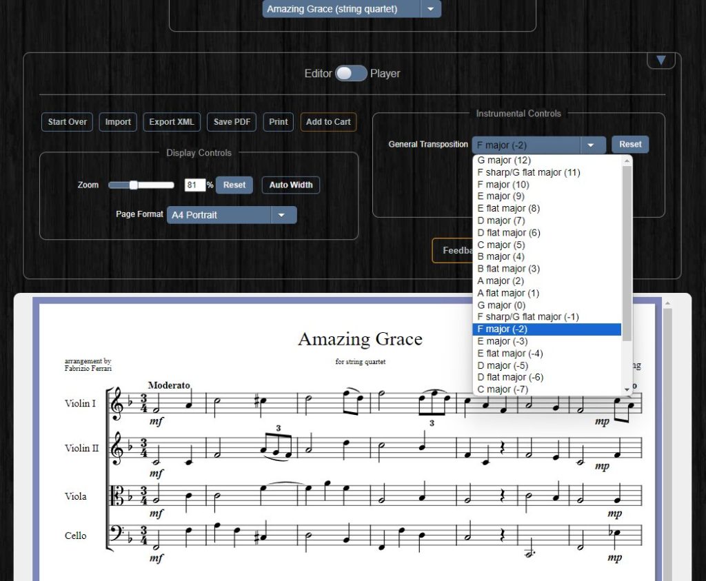 Virtual Sheetmusic Playground