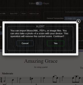 Virtual Sheet Music Playground