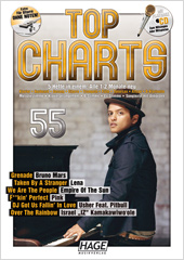 Top Charts 55 Noten mit CD Newcomer, Titelverteidiger und Hitgaranten in einem Songbook