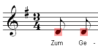 Markieren von Noten in MusicTime