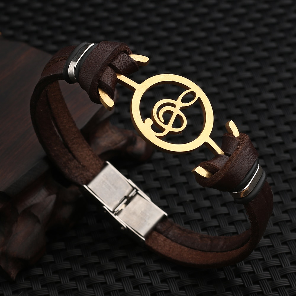 Lederarmband mit Notenschlüssel - Image 6