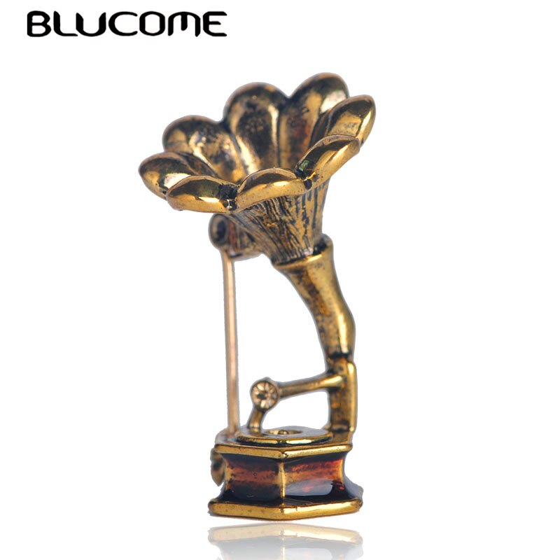 Phonograph - Grammophon Brosche