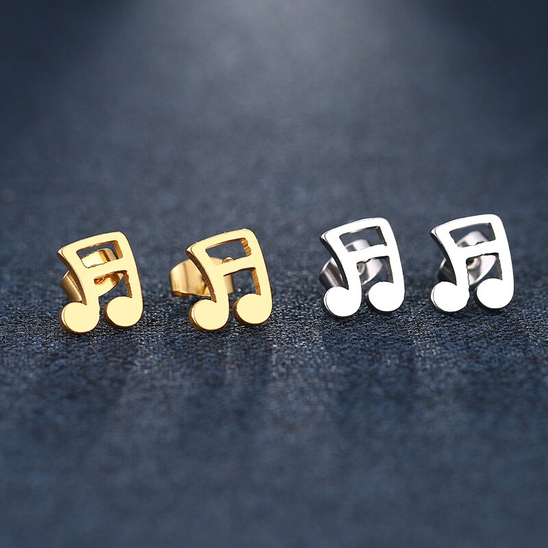 Noten Ohrringe gold oder silber - Image 3