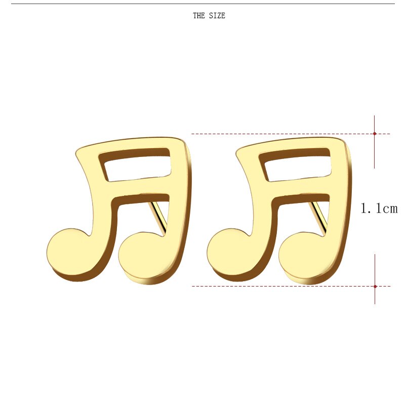 Noten Ohrringe gold oder silber - Image 4