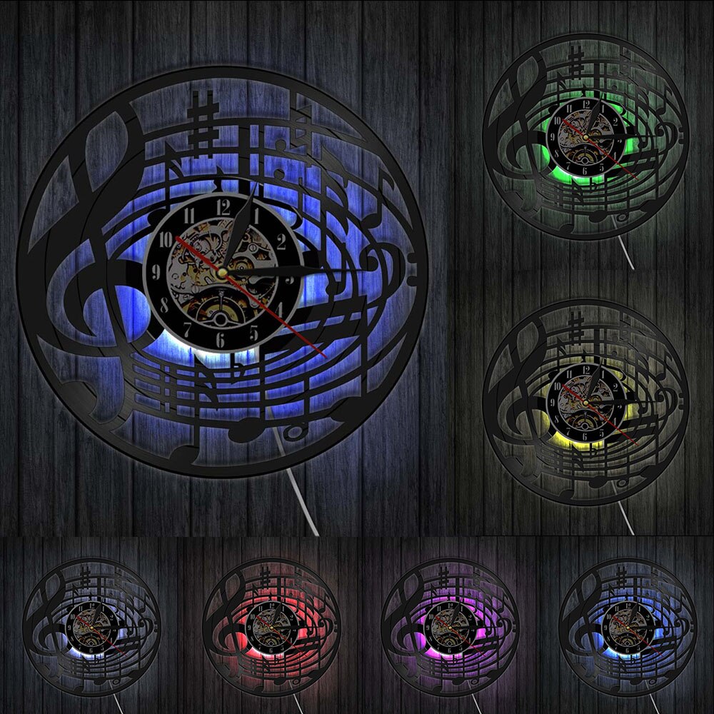 Musiknoten Musikinstrumente Wanduhren - Image 2