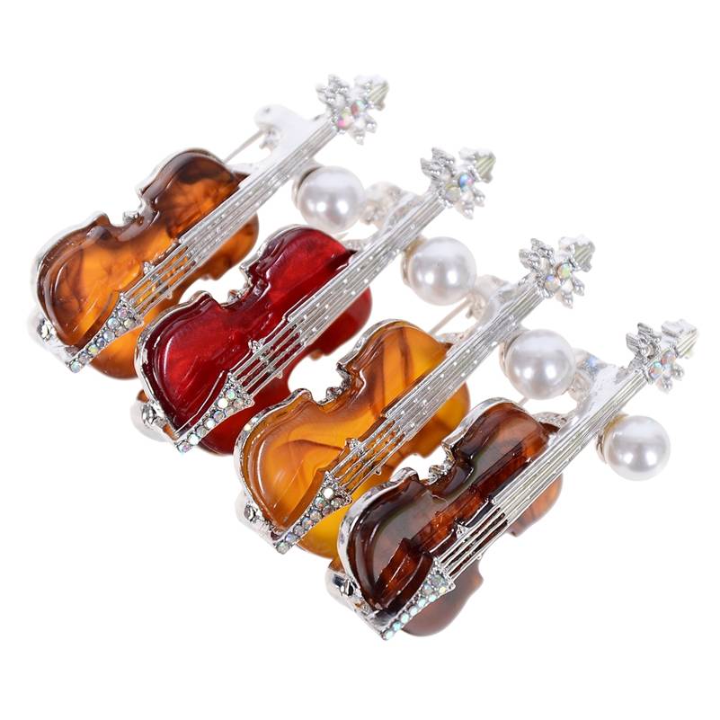 Broschen Violine mit Perle - Image 3