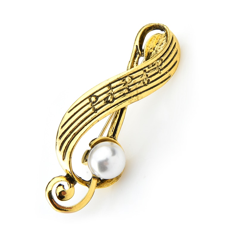 Brosche Violinschlüssel mit Perle - Image 3