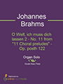O Welt, ich muss dich lassen 2 - No. 11 from 11 Choral preludes - Op. posth 122