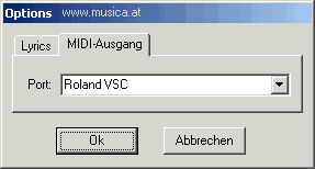 MIDI-Eddie - Midifile Editor Optionen MIDI-Wiedergabe