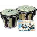 Holzbongos mit Naturfell