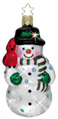 Glitzer im Schnee Schneemann mit Swarovskisteinen