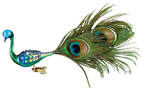 Zauberhafter Pfau mit Swarowskisteinen