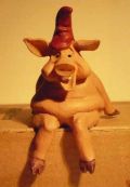 Weihnachtsschwein "Kantenhocker"