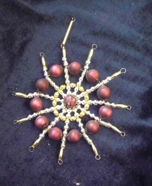 Stern silber / gold/ bordeaux