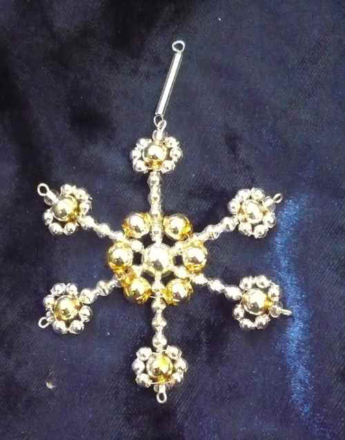 Gablonzer Christbaumschmuck " Schneeflocke"