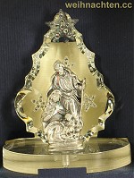 Blockkrippe - Glas & Glänzender Stern