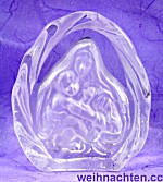 Laserkristall - Felsen-Form & Maria mit Kind